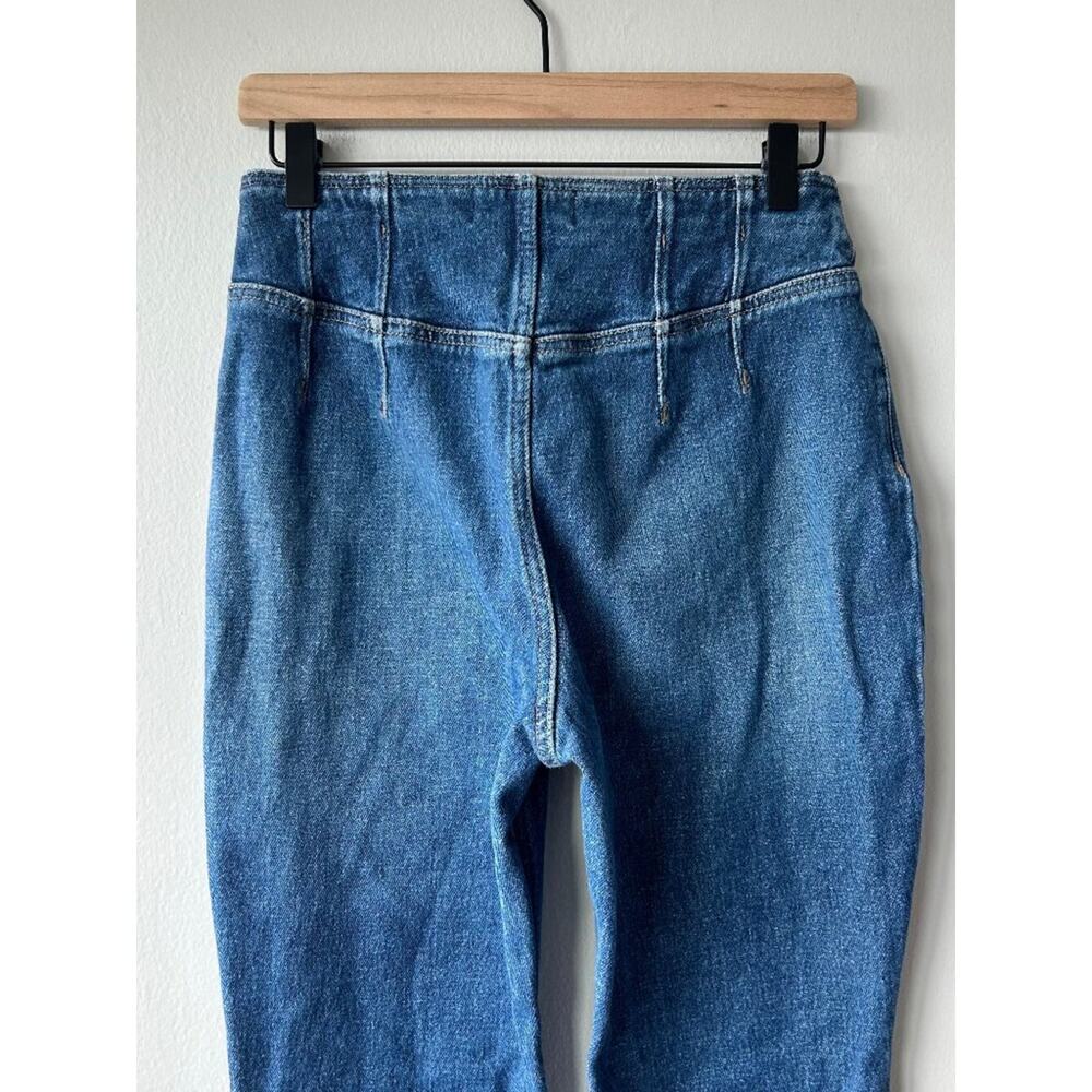 We The Free CRVY High Rise Flare Jeans Button Front Size 27 - Picture 9 of 14